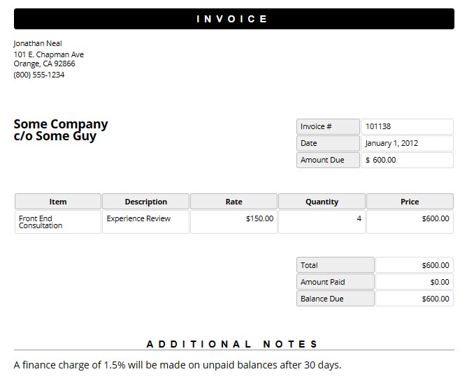 Invoice 1