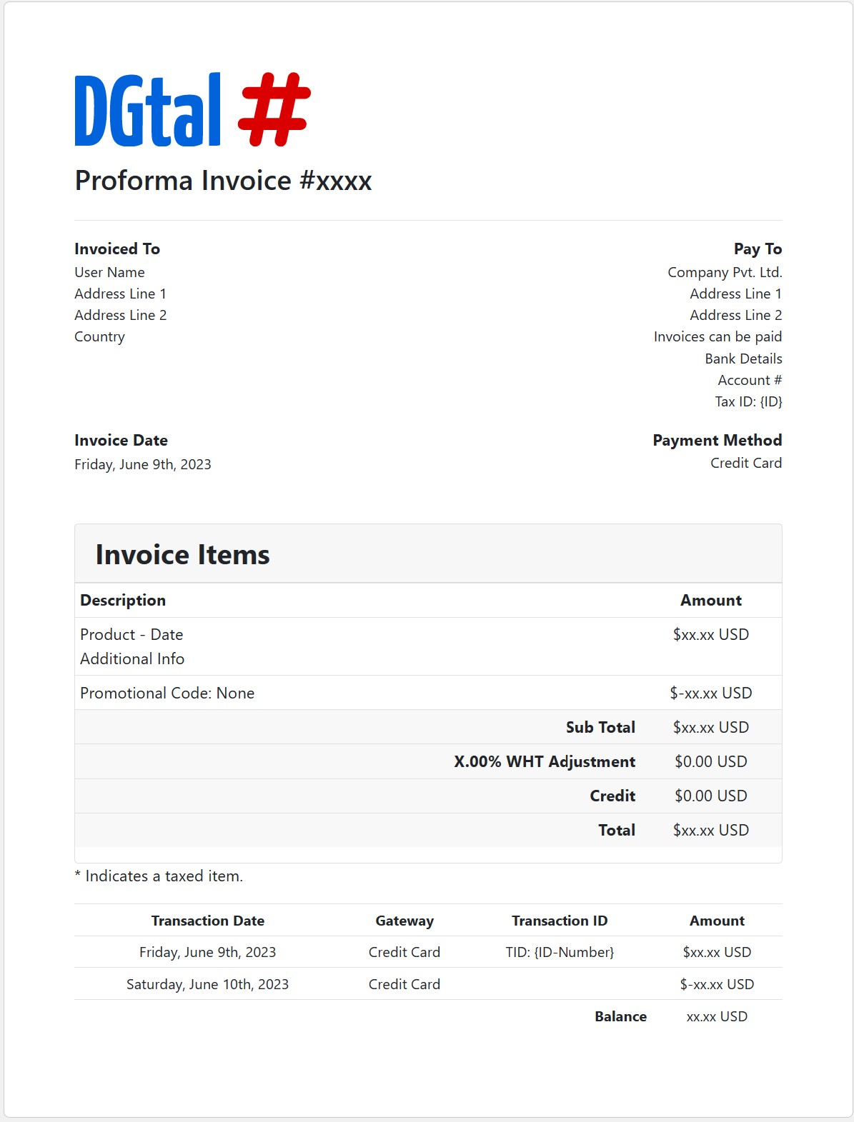 Invoice 5